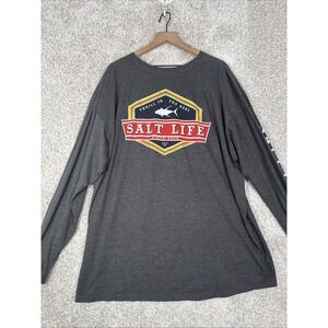 Mens Salt Life Thrill In The Reel Graphic Long Sleeve T-Shirt - 2XL